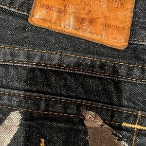 True Religion men's dark blue jeans